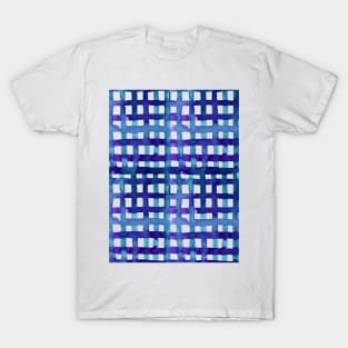 Watercolor grid - blue T-Shirt